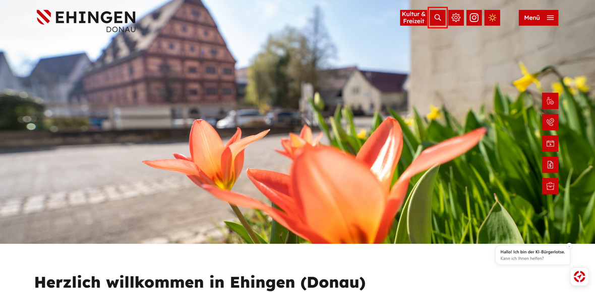 Startseite hingen Suche