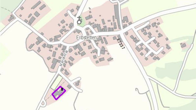 Geplantes Ausbaugebiet Stadt Ehingen, Ortsteil Erbstetten